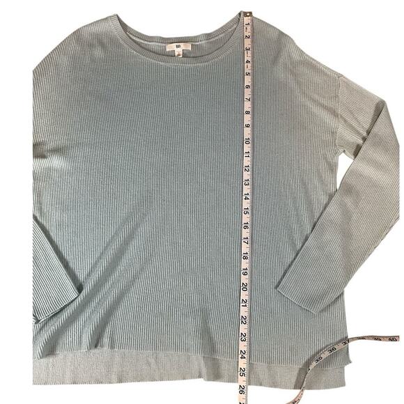 BP. Light Blue Size Small Ribbed Long Sleeve Scoop Neck Top Soft Light Wight - Picture 11 of 12